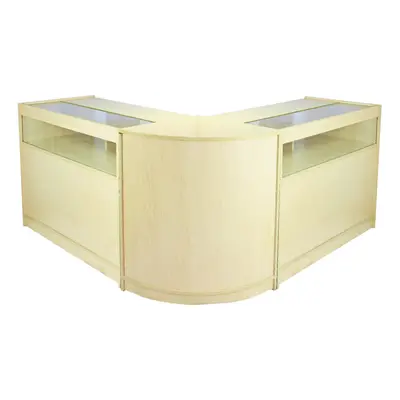 Shop Counters Retail Storage Maple Shelves Display Cabinet Showcase Glass Fusion