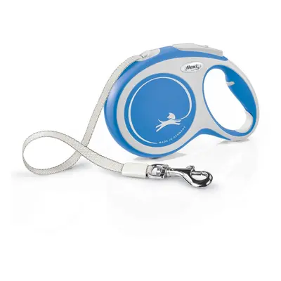 (8m, Blue) Flexi New Comfort Tape Large Retractable Dog Lead