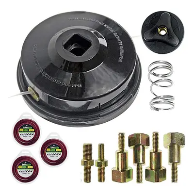 UNIVERSAL Dual Line Manual Feed Head with Bolts + x 15m Refill for Strimmer/Trimmer/Brushcutter