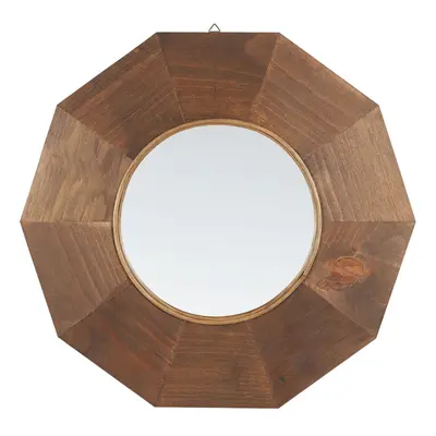 Wooden Wall Mirror x cm Brown ASEM