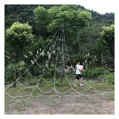 Halloween Decoration Props Luminous Triangulation Spider Web Fan Web Giant Simulation Large Spid