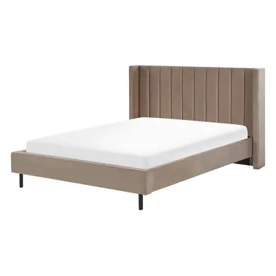 Slatted Bed VILLETTE x cm (EU King Size) Velvet Taupe