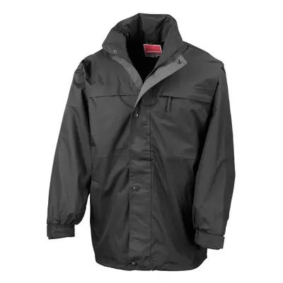 (M, Black/Grey) Result Mens Midweight Multi-Functional Waterproof Jacket