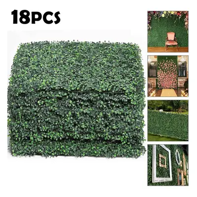 18x Plant Artificial Mat Wall Hedge Grass Fence Foliage Panel Decor