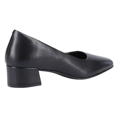 (Black, (Adults')) Hush Puppies Alina Court Shoe Leather Women's Black Heels