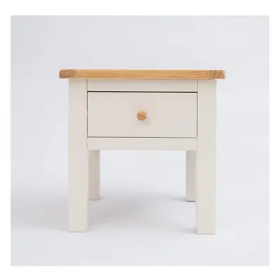 Side Table Off White Drawer Living Room Furniture Coffee Side End Country Wood