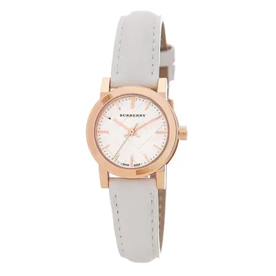 Burberry BU9209 Rose Gold Tone White Leather Women's Watch