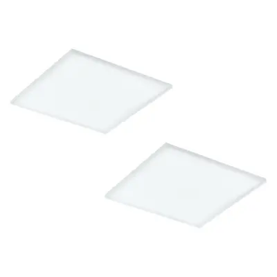 2 PACK 595mm Sleek Ceiling Light White Slim Square Low Profile 33W LED 4000K