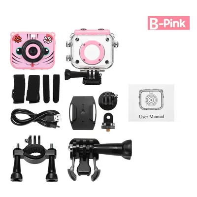 (Pink, B) HD 2.0 Inch LCD Screen Children Mini Digital 1080P Camera Camcorder with 400mAh Rechar