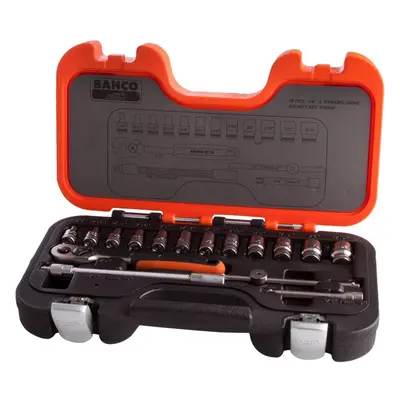 Bahco S160AF BHS160AF Socket Set, Multi-Colour, 1/4-Inch