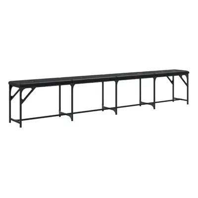 (black, x x cm) vidaXL Dining Bench Hallway Bench Dining Room Bench Seat Steel and Fabric