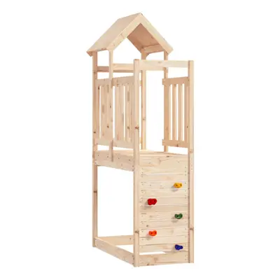 (solid pinewood) vidaXL Play Tower with Rockwall Kids Climbing Frame Play Tower Solid Wood