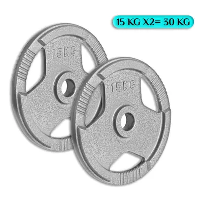 (15Kg x = 30Kg) Olympic 2-Inch Cast Iron Plate Weight Plate