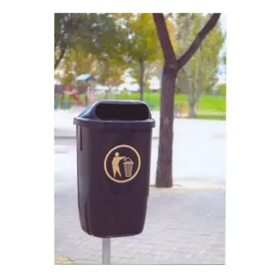 50 Litre Post Wall mounted outdoor litter bin, External Bin, School Bin