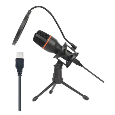 (USB interface) Wired Condenser Microphone Karaoke Recording Vocals Voice Mic for Desktop Comput