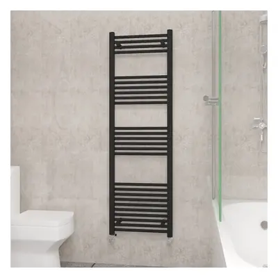 (1600x500mm, Black) NRG Straight Central Heating Towel Rail Bathroom Heated Rad Radiators Ladder