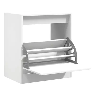 (white, x x cm) vidaXL Shoe Cabinet with Flip-Drawers Shoe Storage Shelf Shoe Rack Cupboard