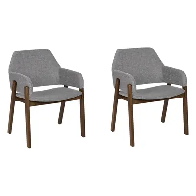 Set of Dining Chairs ALBION Grey