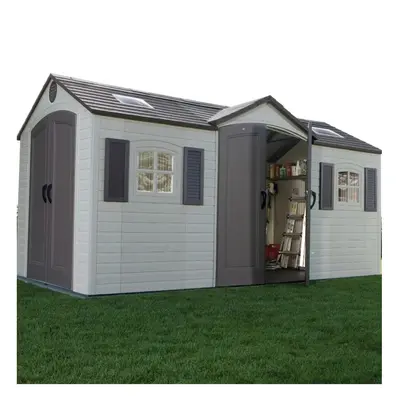 Lifetime 15ftx8ft Heavy Duty Dual Entrance Plastic Shed