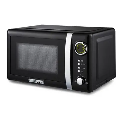 (Black) Black, GEEPAS 20L Digital Microwave Oven 700W