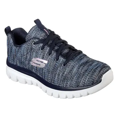 (Navy/Blue, 6) Skechers Women's Graceful Twisted Fortune Trainer Multicolor