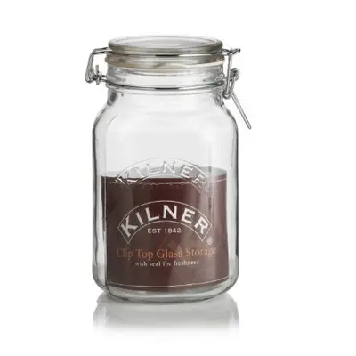 SQUARE KILNER 1.5LITRE CLIPTOP JAR SET OF