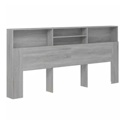 (grey sonoma) vidaXL Headboard Cabinet Bedroom Home Indoor Bookcase Backboard Multi Colours