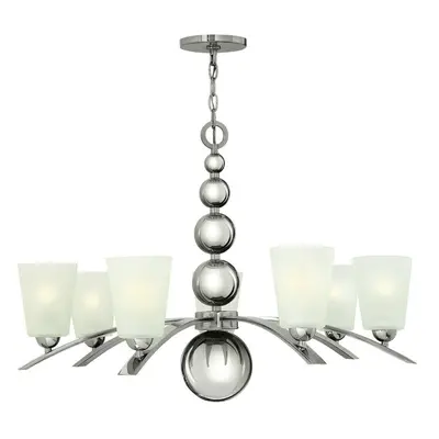 7 Bulb Chandelier LIght Highly Polished Nickel LED E27 60W