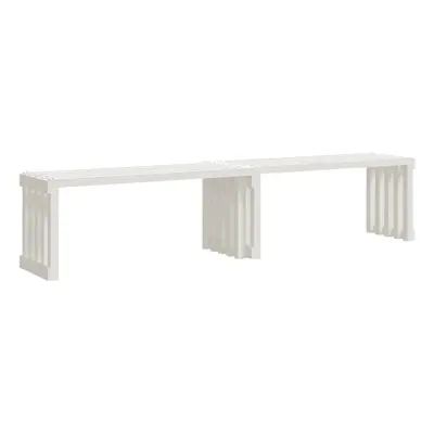 (white pine) vidaXL Garden Bench Extendable Bench Park Outdoor Bench Seat Solid Wood Pine