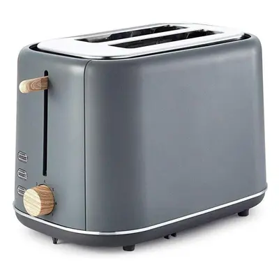 Tower Kitchen Appliance Scandi Grey W Slice Toaster with Wood Accents