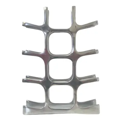 (12 Bottle Silver Wine Rack) Modern Wine Bottle Stand Floor Standing Aluminium Bottle Silver Win