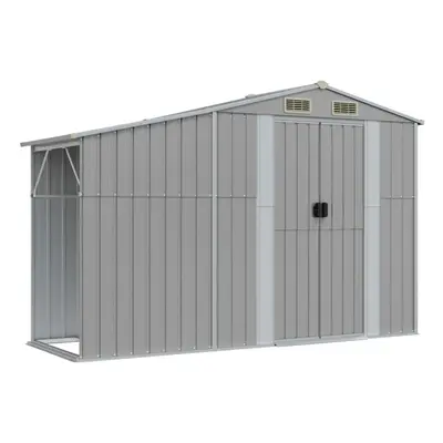 (grey, x x cm) vidaXL Garden Shed Metal Shed Outdoor Storage Shed Anthracite Galvanised Steel