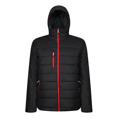 (3XL, Black/Classic Red) Regatta Mens Navigate Thermal Padded Jacket