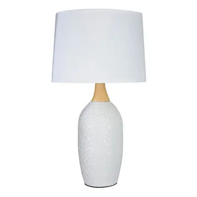 Premier Housewares Willow White Ceramic Table Lamp