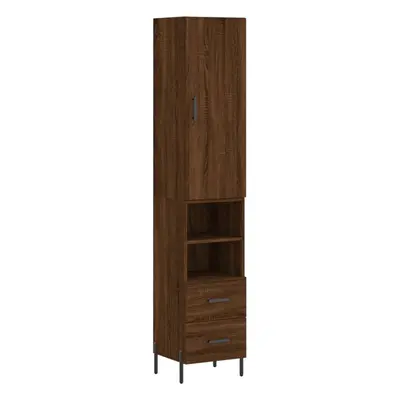 (brown oak, drawers shelves) vidaXL Highboard Sideboard Tall Storage Cabinet Side Cabinet Engine