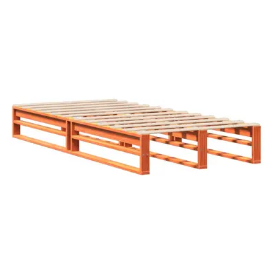 vidaXL Bed Frame Bedstead Bed Base Wax Brown 90x190 cm Single Solid Wood Pine