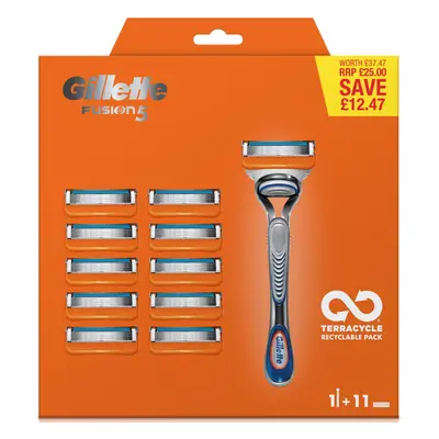 Gillette Fusion Men's Razor Blade + Razors With 5-Precision Blades Bundle Kit