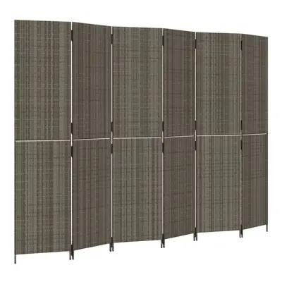 vidaXL Room Divider Panels Privacy Screen Balcony Screen Grey Poly Rattan