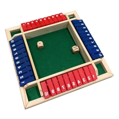 Wood Four Sided Numbers Board Game Set Dice Table Entertainment Toy