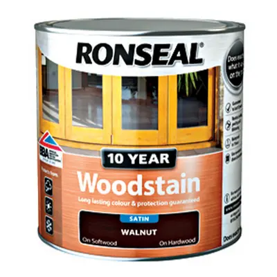 Ronseal Year Woodstain For Windows & Doors, Walnut - 2.5L