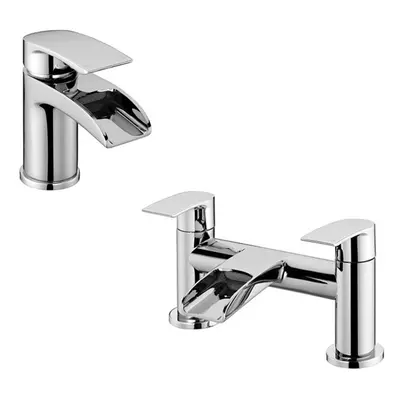 Corry Waterfall Basin Mono & Bath Filler Mixer Chrome