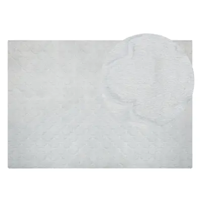 Faux Rabbit Fur Rug x cm Light Grey GHARO