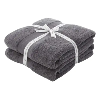 Antibacterial Bath Sheet Pair Charcoal