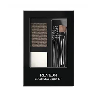 Revlon ColorStay Brow Kit, Includes Longwear Brow Powder, Clear Pomade, DualEnded Angled Tip Eye