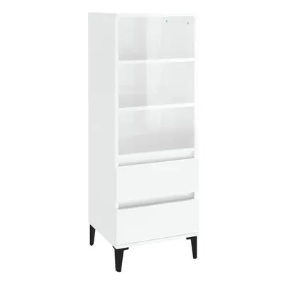 (High gloss white) vidaXL Highboard Engineered Wood Sideboard Cabinet Cupboard Multi Colours