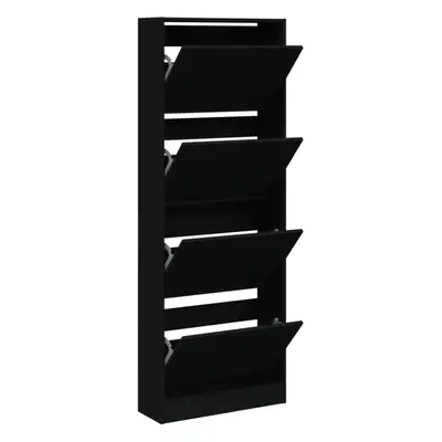 (black, x x 163.5 cm) vidaXL Shoe Cabinet with Flip-Drawers Shoe Storage Shelf Shoe Rack Cupboar