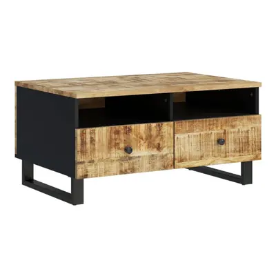 vidaXL Coffee Table 80x54x40 cm Solid Wood Mango and Engineered Wood End Table