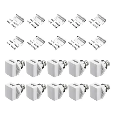 10Pcs Push Button Drawer Cupboard Door Catch Lock Caravan Rv Cabinet Latch Knobs