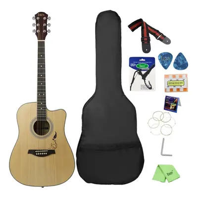 41 Inch Corner Horn Acoustic Guitar For Beginners With Guitar Bag/Pick/Strap/Pipe /Wrench/Cloth/