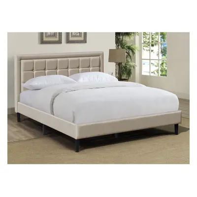 (5ft Kingsize, Stone) Fabric Bedframe With Buttoned Headboard In Various Sizes And Colours